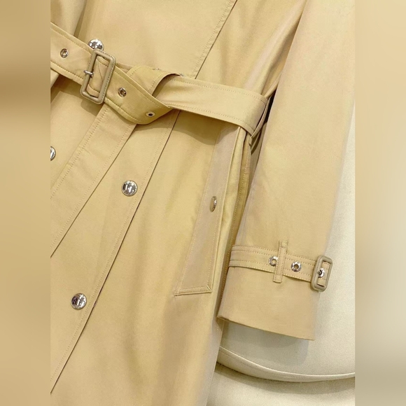 Burberry Tan Double-Breasted Trench Coat - Picture 6 of 8